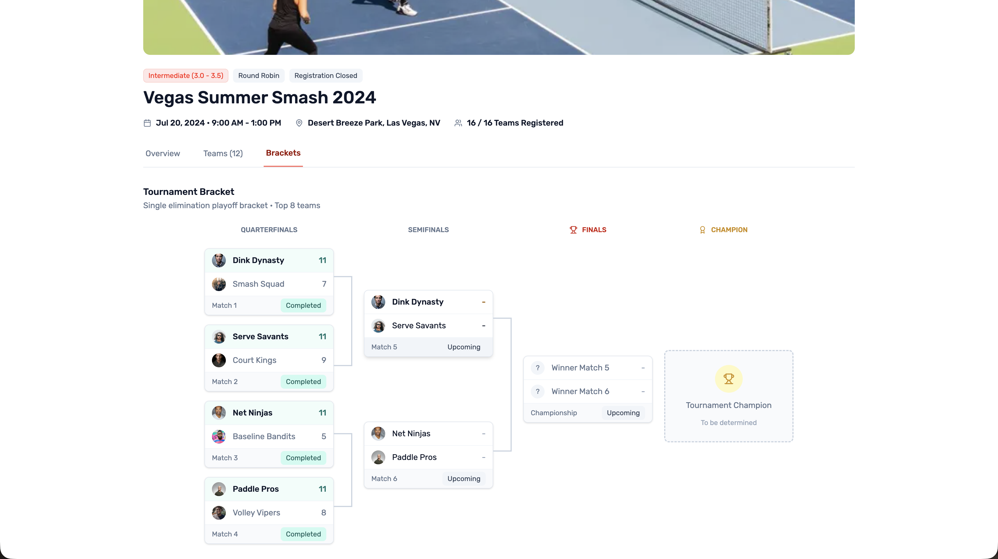Tournament brackets