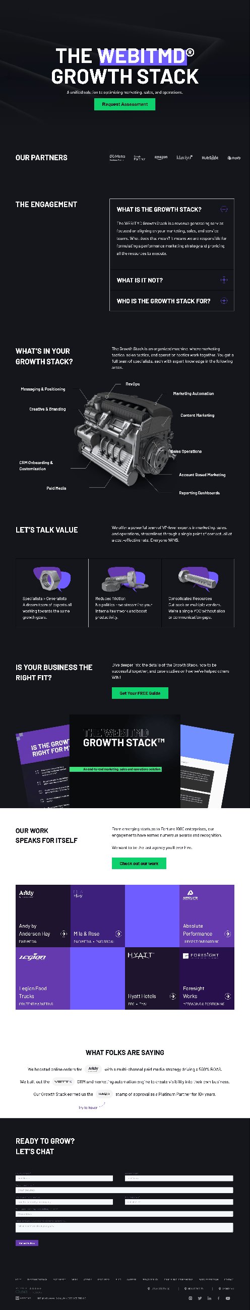 WebitMD GrowthStack methodology page