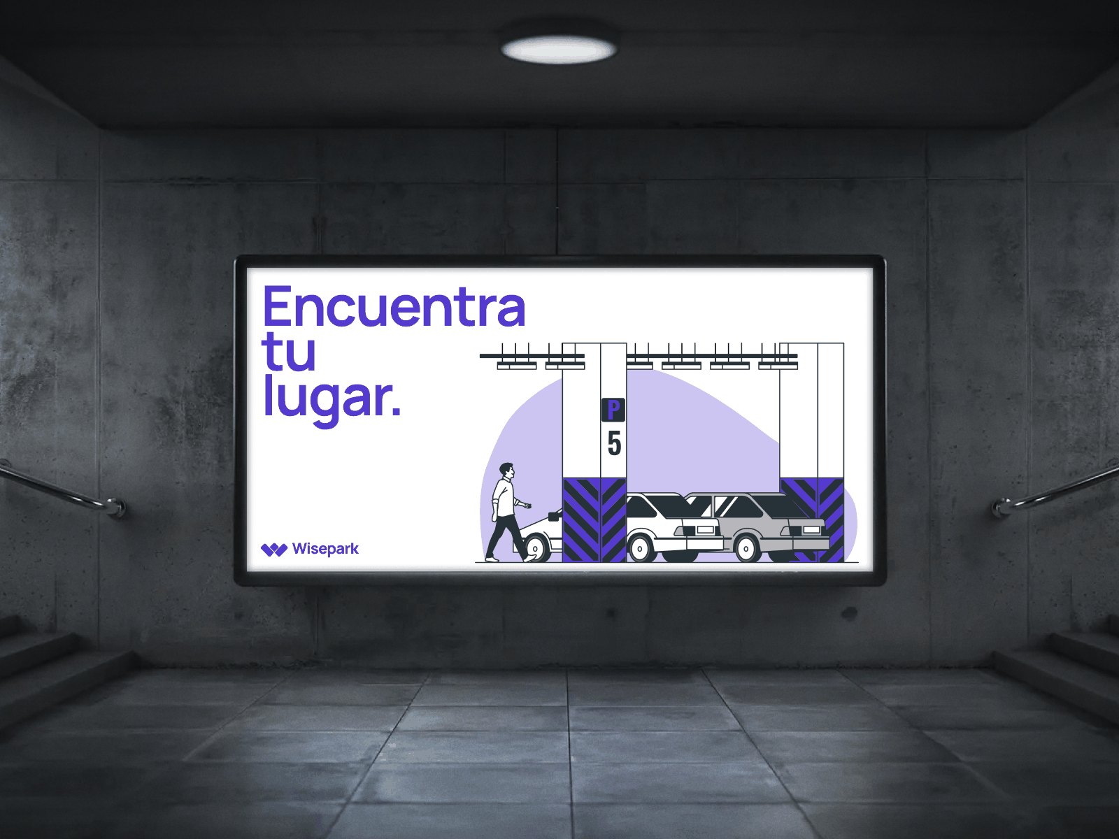 Wisepark billboard on a Montevideo street